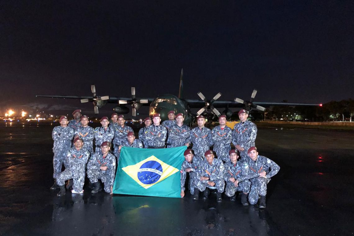 As equipes viajaram em aviões da FAB (Foto: Divulgação/ Ministério da Justiça)