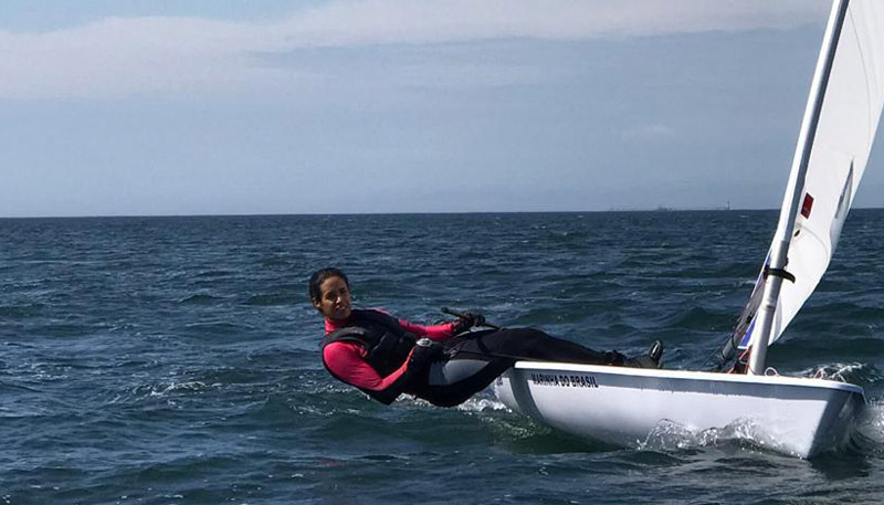 Odile Ginaid representa o ICES e a Marinha do Brasil (Foto: Assessoria)
