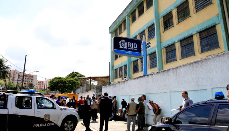 Escola Municipal Tasso da Silveira, em Realengo, onde aconteceu a tragédia em 2011 (Foto: Divulgação /Governo do Rio de Janeiro)