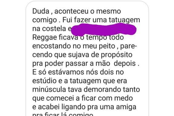 Reprodução de um dos relatos de assédio (Foto: Reprodução / Instagram)