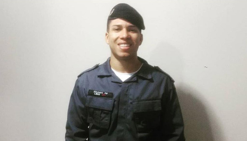Soldado Wagner Lima, ferido em uma confusão em Guriri (Foto: Acervo Pessoal)