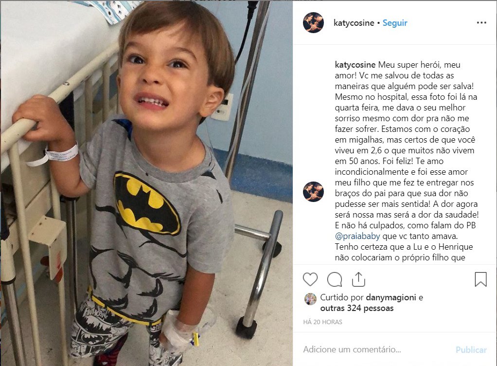 Mãe fez uma publicação em homenagem ao filho nas redes sociais. (Foto: Reprodução Instagram)