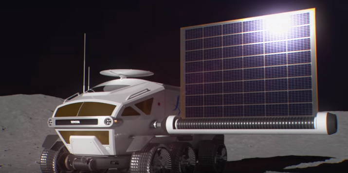 Vídeo mostra o conceito do futuro veículo para exploração lunar (Foto: Reprodução de vídeo/Toyota/Divulgação)