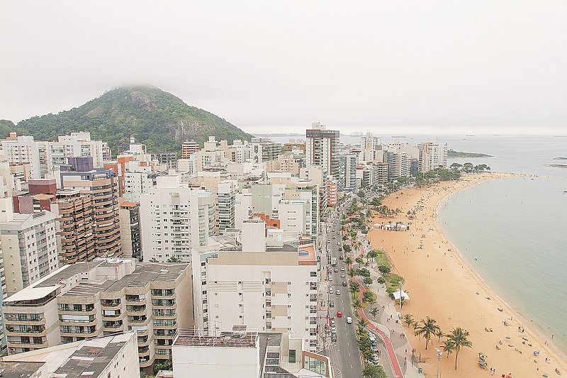 Vista da Praia da Costa (Foto: Thiago Coutinho/ AT/ 04/01/18)