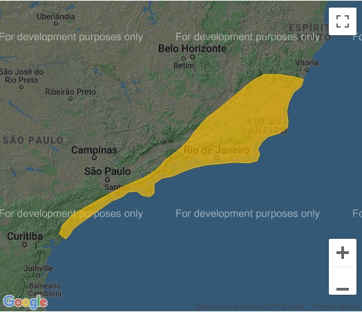 Áreas que poderão ser afetadas por chuvas intensas (Foto: Reprodução/ Inpe)