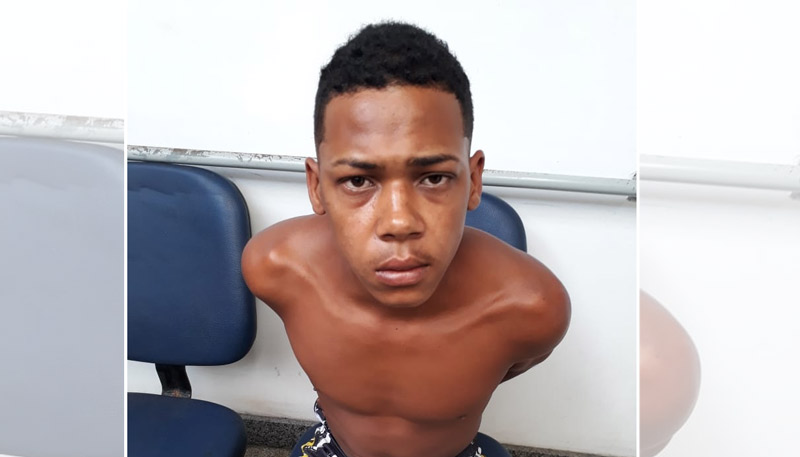 Silvestre de Jesus Santos, de 18 anos, foi preso (Foto: Divulgação / PMES)