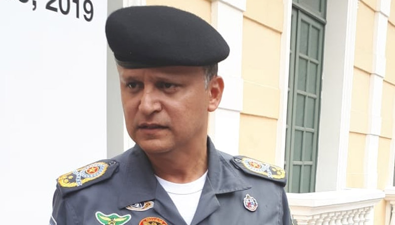 Comandante da Polícia Militar falou em nome do Governo do Estado (Foto: Leone Oliveira)