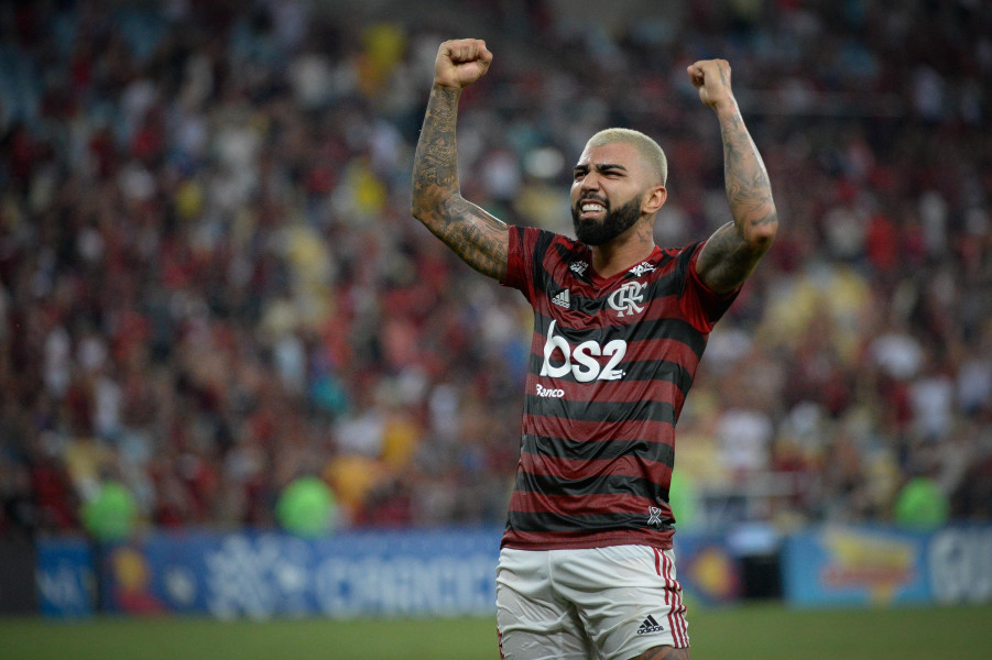Gabigol comemora gol de empate (Foto: Alexandre Vidal/ Flamengo)