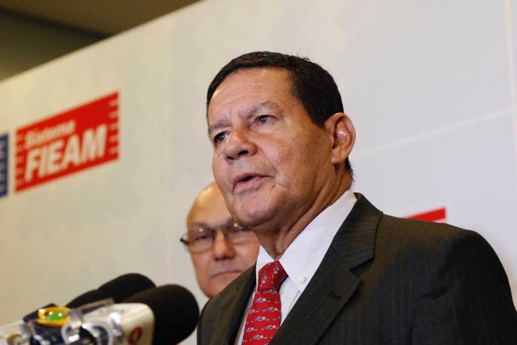 Vice-presidente Hamilton Mourão está nos Estados Unidos (Foto: Divulgação / Twitter)