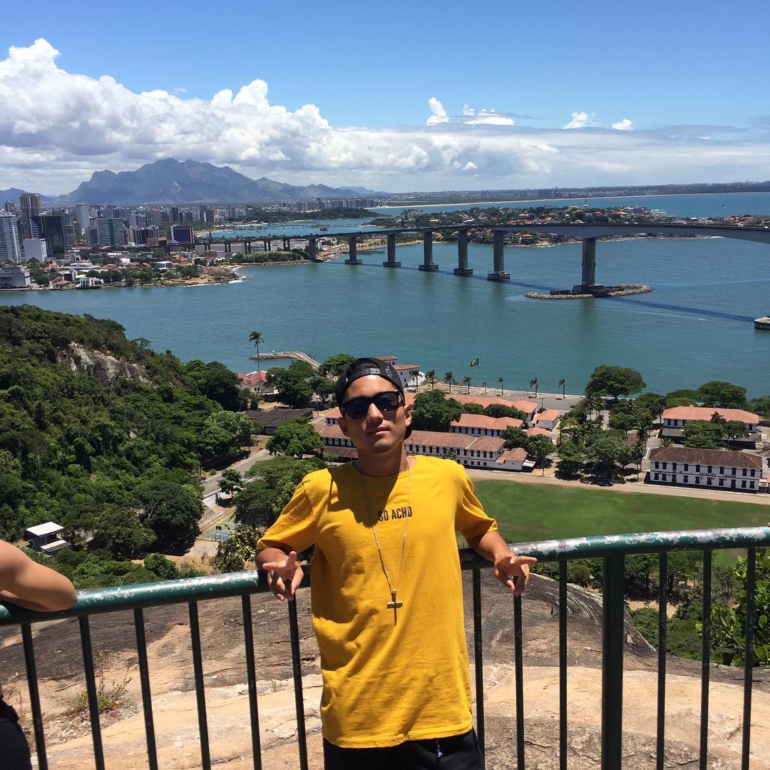 Haru Nakagaki já conheceu o Convento da Penha, em Vitória (Foto: Acervo pessoal)