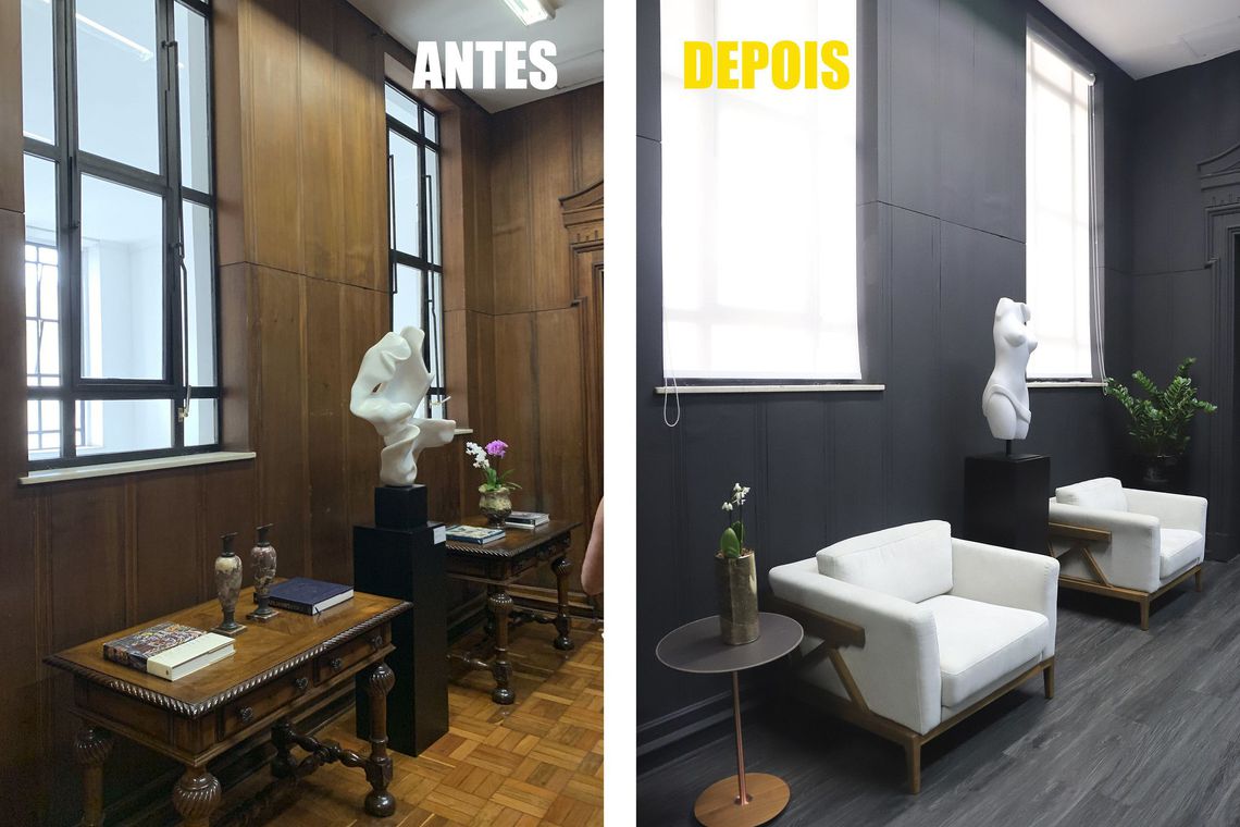 Fotos mostram antes e depois de imóvel parcialmente tombado (Foto: Governo do Estado de SP)