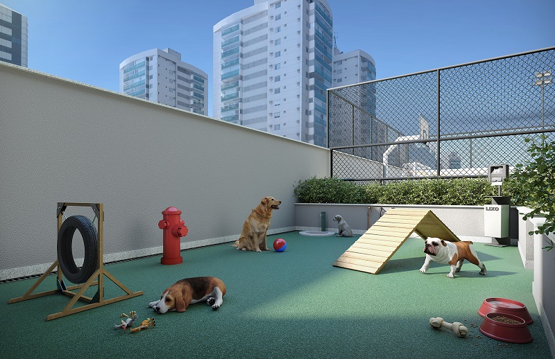 Parcão do The Gallery: brinquedoteca para os moradores de quatro patas (Foto: Divulgação)