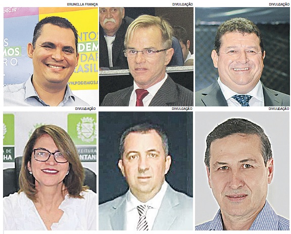 Brunella FrançaPrefeitos Gilson, Menegueli, Tininho, Iracy, Ninho e Vavá não estão mais nos mesmos partidos pelos quais foram eleitos: mudanças, em alguns casos, estão em sintonia com a eleição de 2020 (Foto: Divulgação)