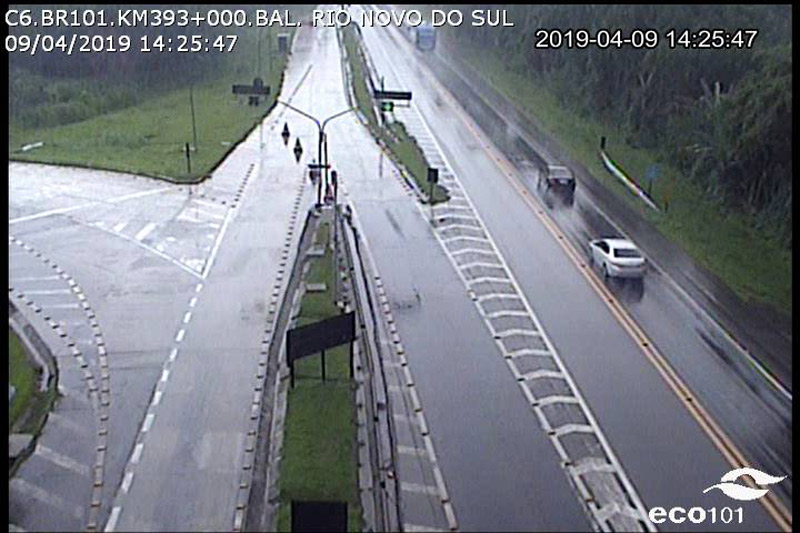Imagens da concessionária Eco-101 mostram rodovia no Sul do Estado (Foto: Reprodução / ECO-101)