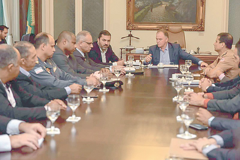 Casagrande se reuniu com secretários e representantes de PMs por mais de duas horas e não houve consenso (Foto: Divulgação)