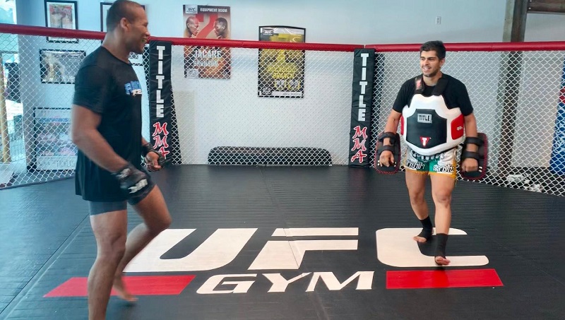 Ronaldo Jacaré e Daniel Mendes se juntaram na preparação para a luta principal do UFC Fort Lauderdale (Foto: Acervo Pessoal/Daniel Mendes)
