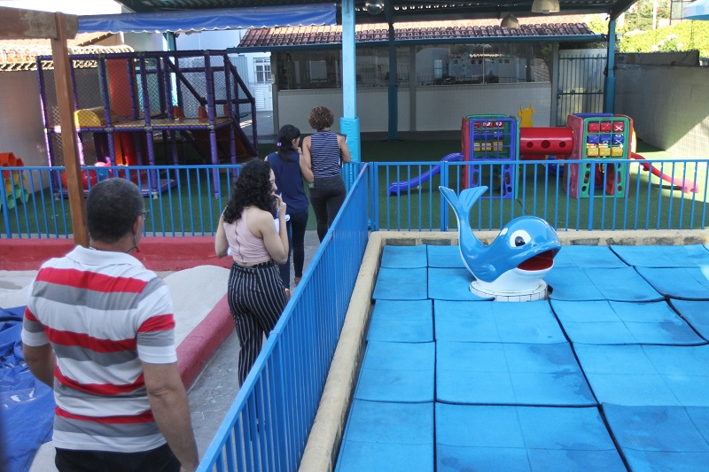 Técnicos do Ministério da Saúde fizeram vistoria em creche (Foto: Dayana Souza/ AT/ 05/04/2019)