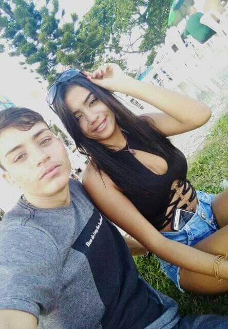 Kelvin ao lado de Brunielly (Foto: Acervo pessoal)
