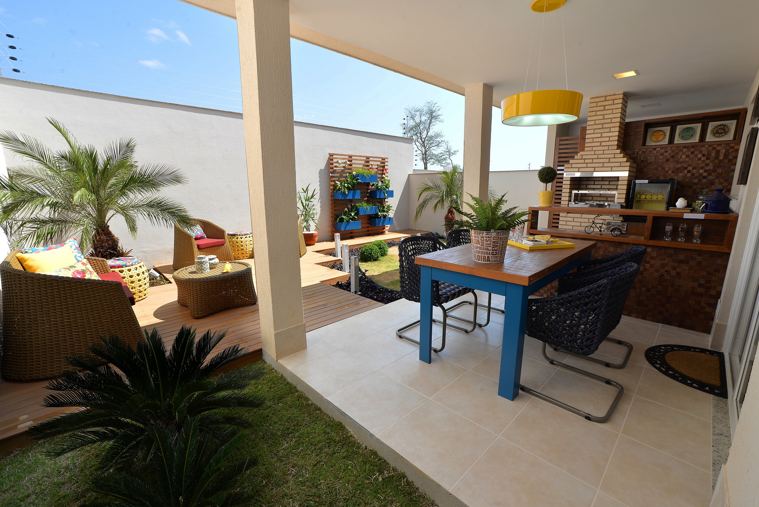 Quintal privativo da casa decorada do Aldeia Imperial (Foto: Divulgação)
