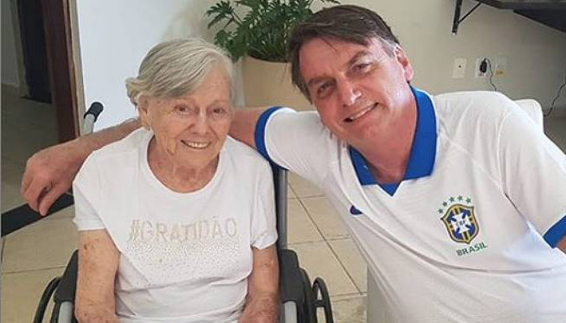 Dona Olinda e Jair Bolsonaro (Foto: Reprodução / Instagram)