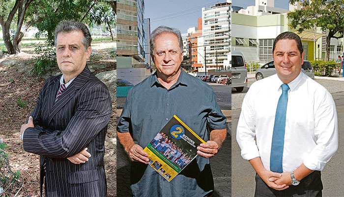 Enock, Aloisio e Evandro disputam o comando do bairro mais populoso de Vitória (Fotos: A Tribuna)