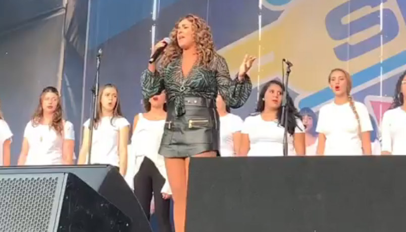 Daniela Mercury, durante o Senna Day (Foto: Reprodução / Instagram)