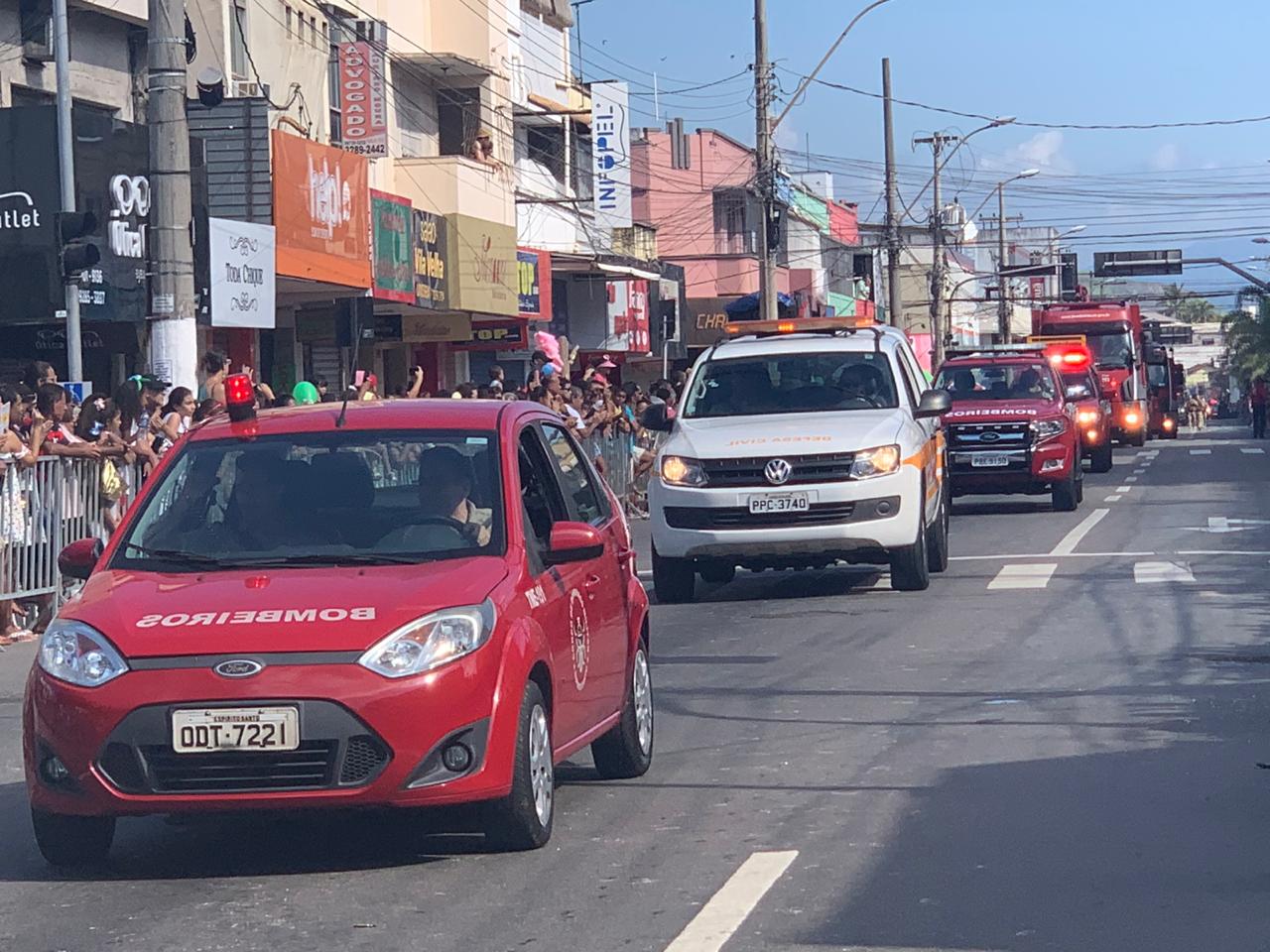 Carros e caminhões do Corpo de Bombeiros (Foto: Kadidja Fernandes/ AT/ 23/05/19)