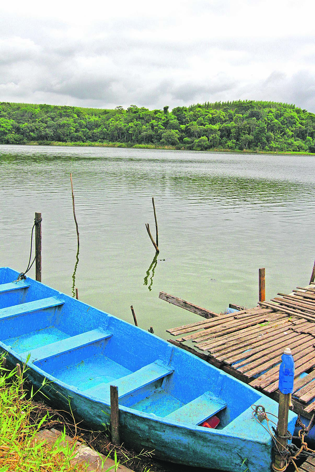 Lagoa do Juara, em Jacaraípe, onde esgoto é despejado sem tratamento (Foto: Kadidja Fernandes)