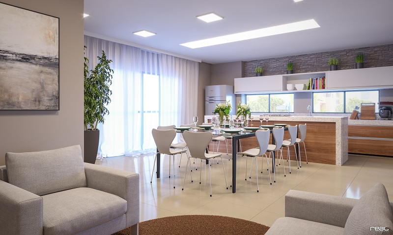 Espaço Gourmet do Residencial Jasmine (Foto: Divulgação)