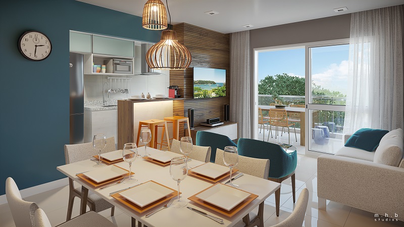 Apartamento de dois quartos do Facilità Camburi, da Lorenge (Foto: Divulgação)