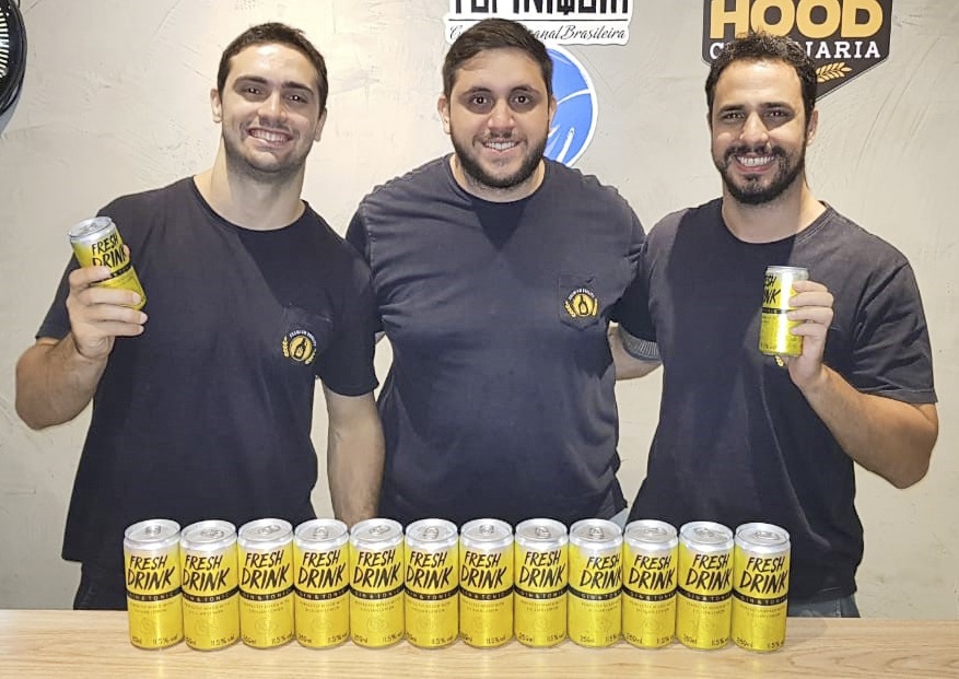 Os sócios e proprietários da Fresh Beer, Felipe, Eduardo e João (Foto: Divulgação)