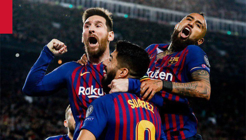 Messi brilhou mais uma vez e encaminhou a vaga para o time espanhol (Foto: Reprodução / Twitter)