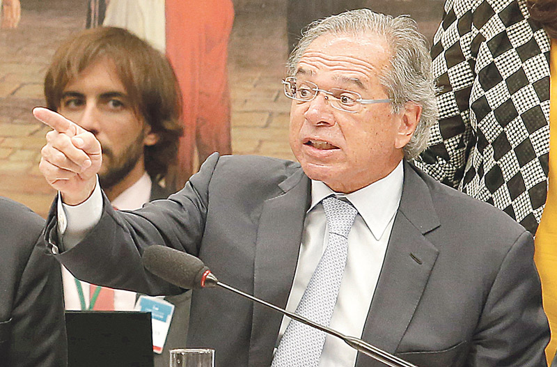 O ministro Paulo Guedes afirmou que o baixo crescimento mundial e a crise argentina não vão impedir a recuperação econômica do Brasil. (Foto: Dida Sampaio/Estadão)