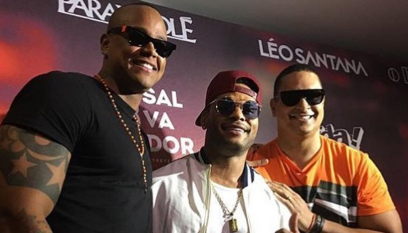 "O Encontro" reuniu Léo Santana, Tony Salles e Xanddy (Foto: Reprodução / Instagram)