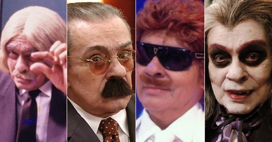 Chico Anysio e seus personagens: Professor Raimundo, Justo Veríssimo, Tim Tones e Bento Carneiro (Foto: Divulgação)