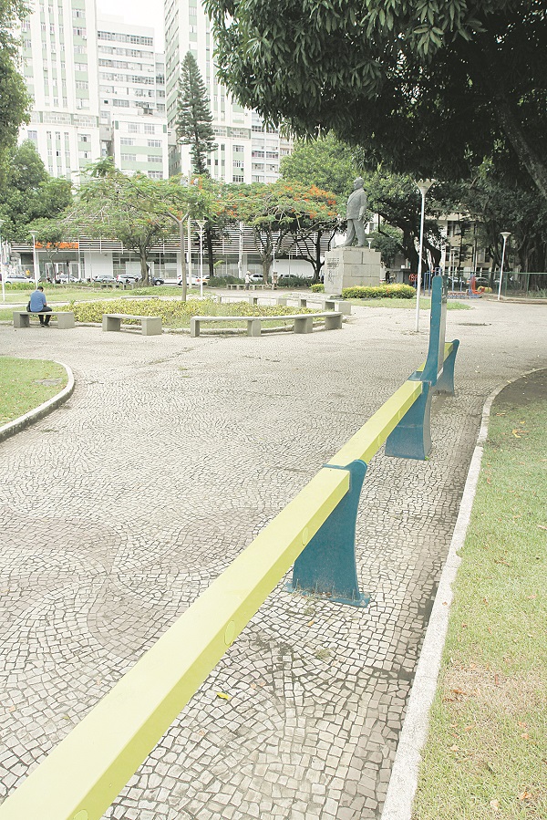 Praça Getúlio Vargas, em Vitória (Foto: Antônio Moreira/AT)