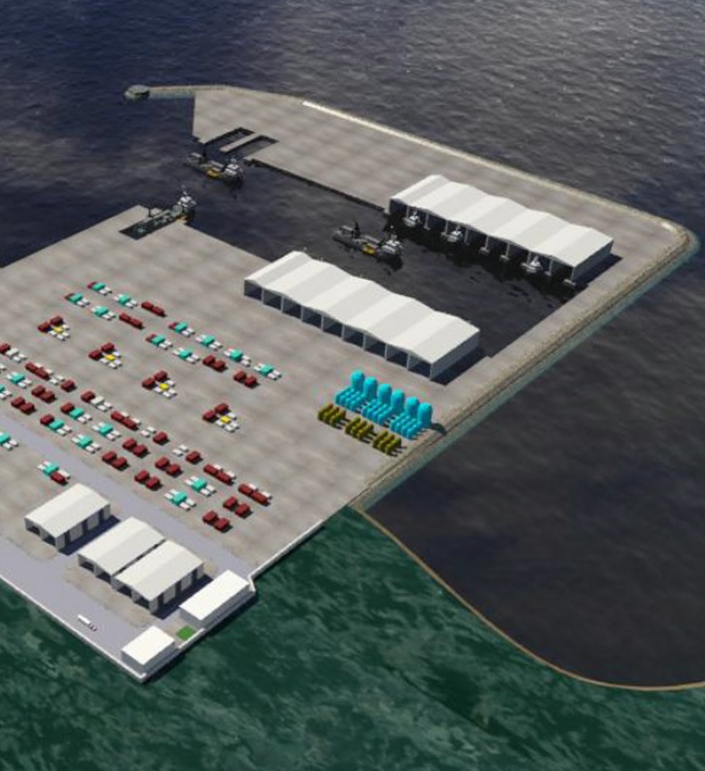Projeção do Porto de Gamboa. (Imagem: C-Port Brasil)