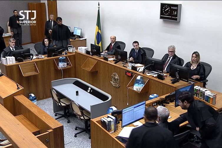 Sessão da 6ª Turma do Superior Tribunal de Justiça (Foto: Divulgação / STJ)