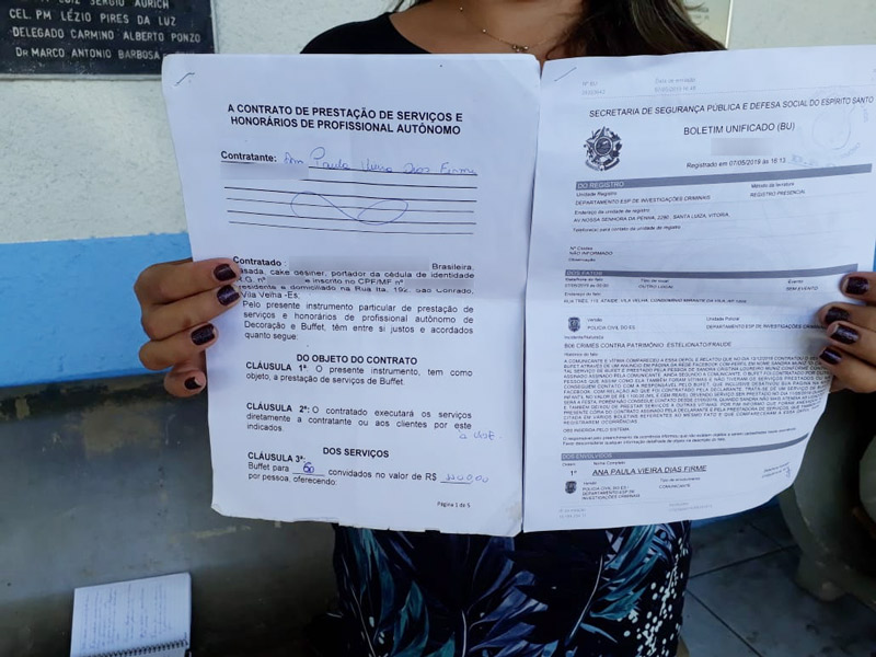 Supervisora disse que a dona do buffet foi solícita e levou um menu degustação até a casa da cliente (Foto: Patrícia Maciel / AT)