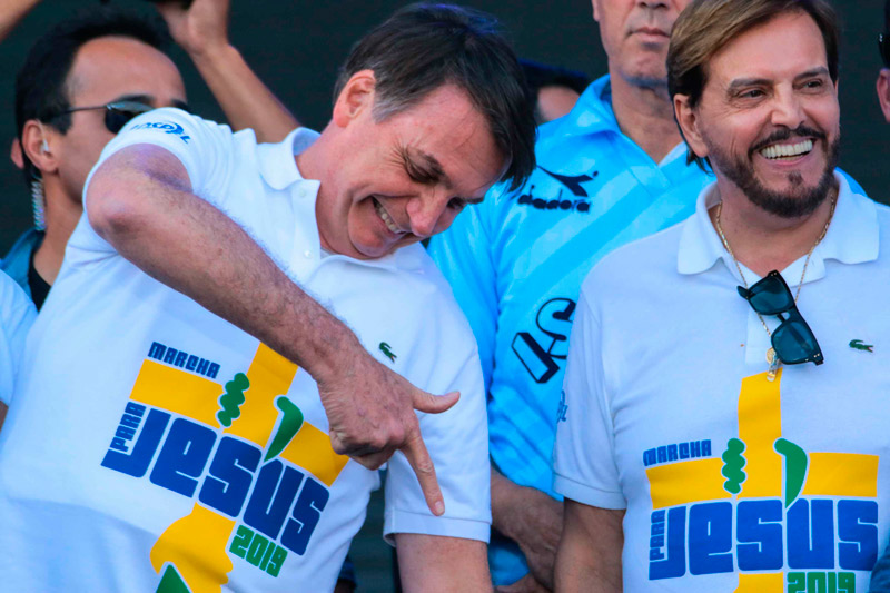 Bolsonaro na Marcha para Jesus 2019 (Foto: Paulo Guereta / Agência O Dia / Agência Estado)