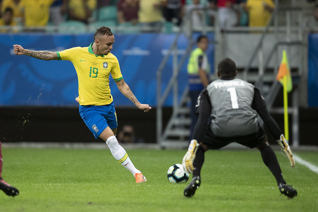 Everton é a única coisa boa da Seleção até agora na Copa América (Foto: Lucas Figueiredo/CBF)