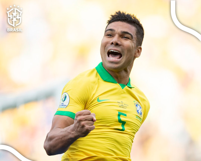 Casemiro abriu o placar para o Brasil (Foto: Divulgação / Twitter CBF)