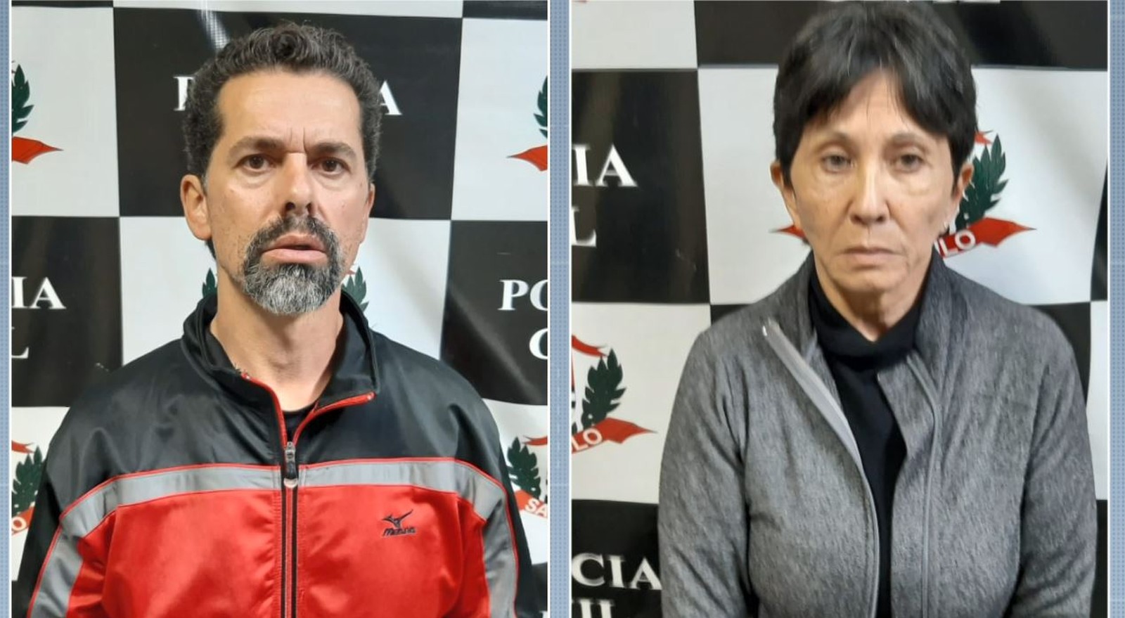 Elcio Pires Junior e Marina Okido foram presos pela polícia de Vinhedo (Foto: Reprodução/TV)