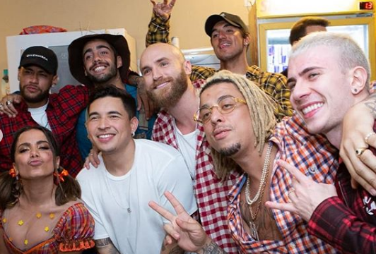 O jogador participou da festa junina de Anitta (Foto: Reprodução/Instagram)