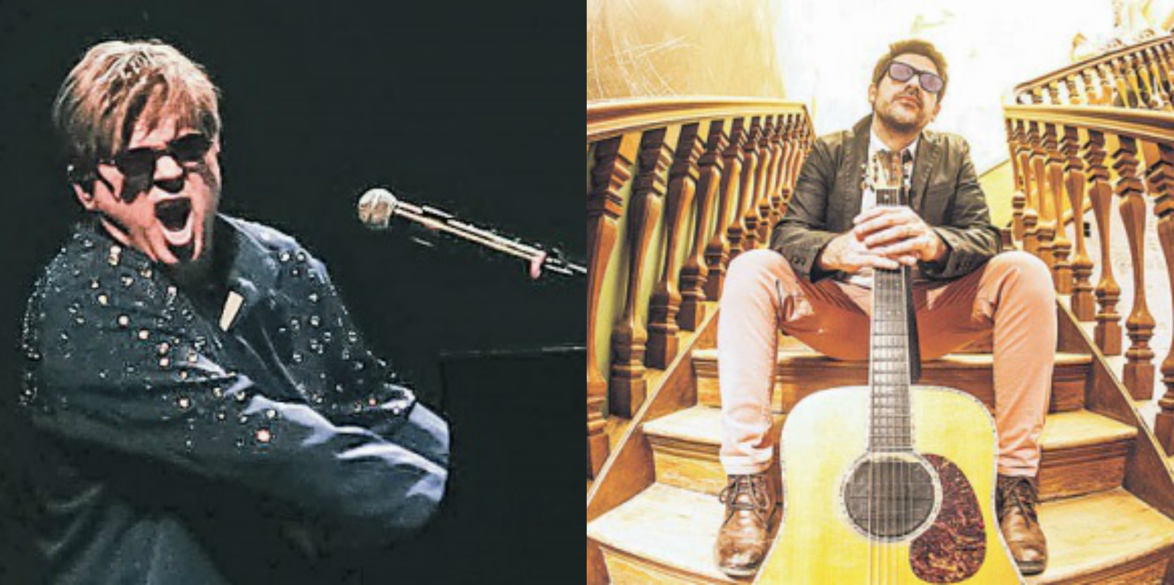 O maestro Rogério Martins tem 25 anos como cover de Elton John, já Wilson Sideral tocará clássicos da MPB em versão blues (Foto: Divulgação)