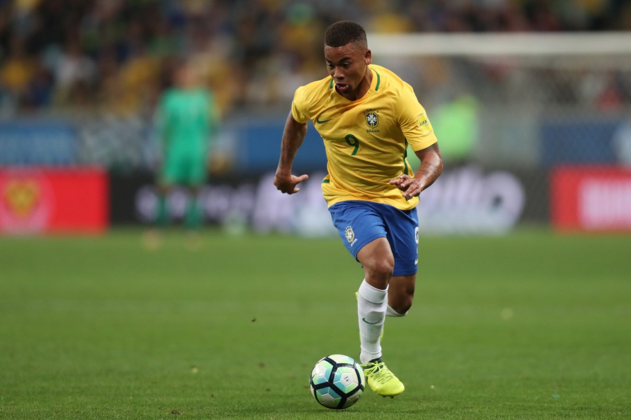 Gabriel Jesus na partida contra o Paraguai (Foto: Lucas Figueiredo/CBF)