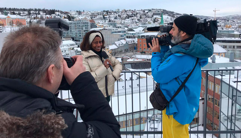 Glória Maria na Noruega (Foto: Divulgação)