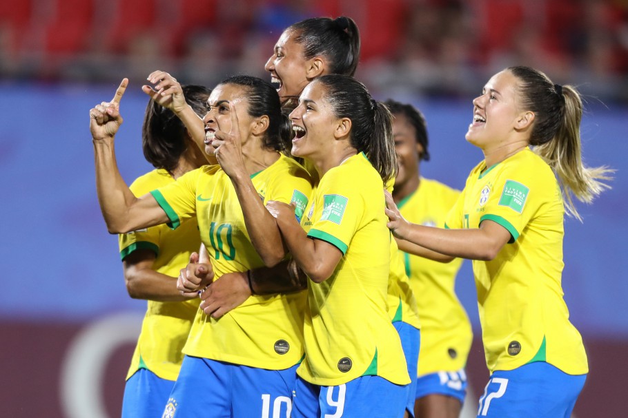 Marta comemora mais um gol pela Seleção (Foto: Assessoria / CBF)