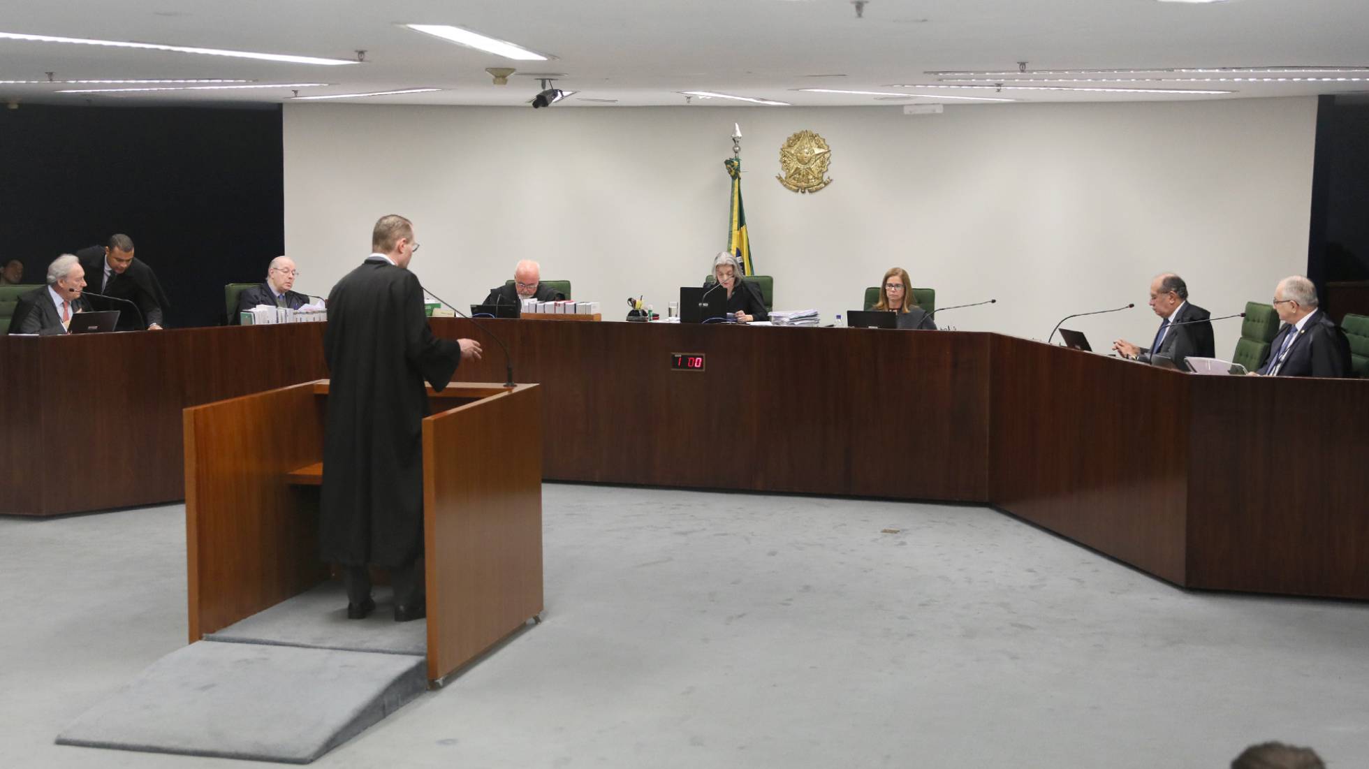 O advogado Cristiano Zanin defendeu a soltura de Lula, durante a sessão da Segunda Turma do STF. (Foto: Nelson Jr./SCO/STF)