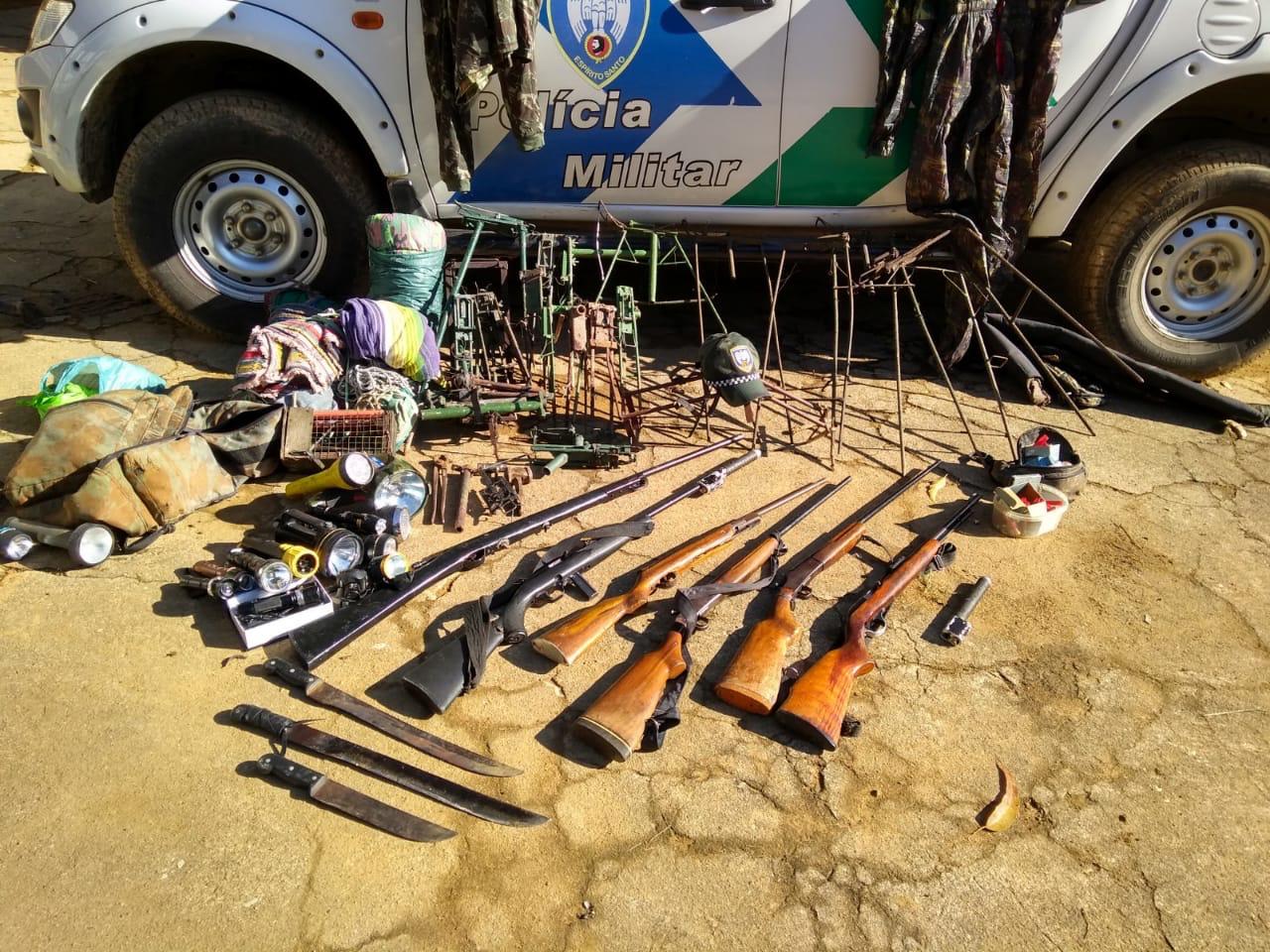 Material apreendido durante a operação (Foto: Divulgação BPMA)